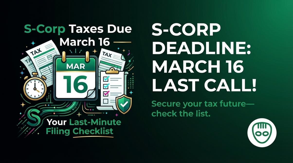 S-Corp Taxes Due March 16 — Your Last-Minute Filing Checklist
